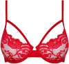 Picture of Lace Underwire Bra Non padded Red